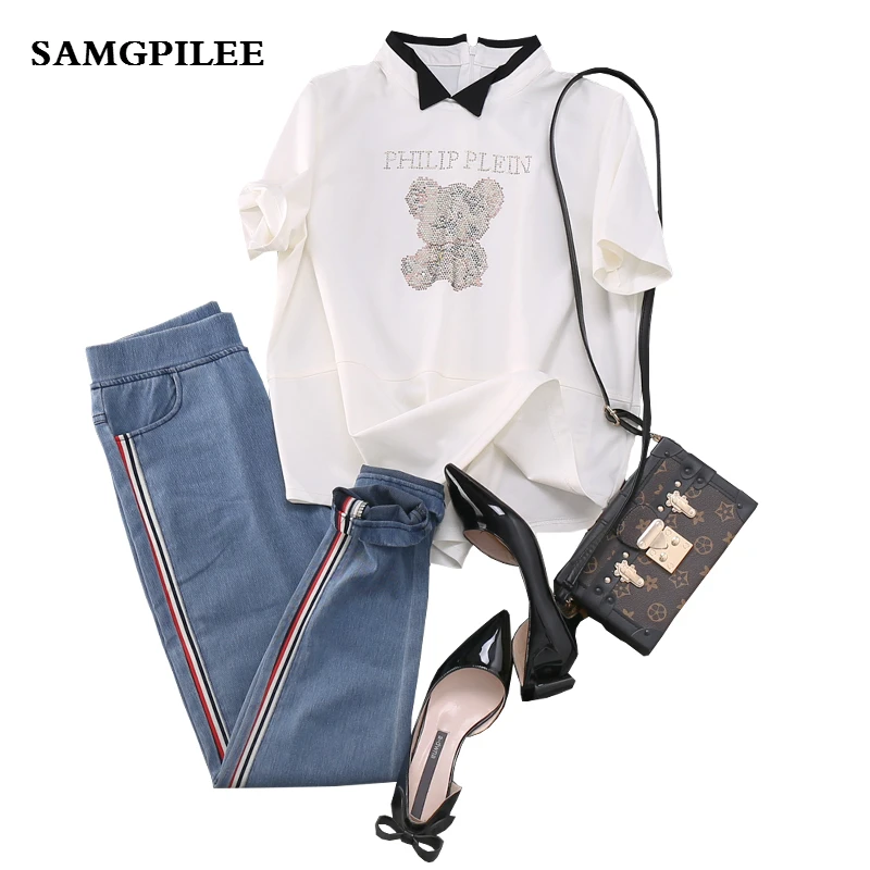 Женская футболка с отложным воротником Kpop Real Tumblr Весенняя повседневная