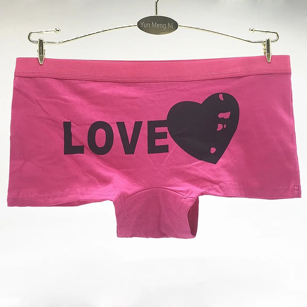 Женские хлопковые трусы с принтом Love 6 шт./лот M/L/XL|briefs cute|ladies pantiespanties women |