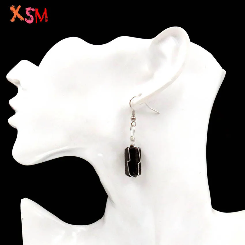 Серьги подвески XSM с натуральным камнем женские висячие ювелирные украшения