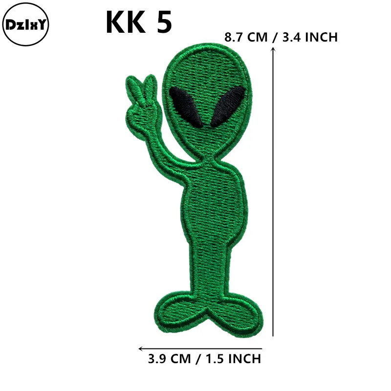 1-PCS-KK-5 46 стилей) нашивки инопланетяне для одежды НЛО вышитые аппликации железо на космонавте значки полосы планеты наклейки на одежду - Цвет: 1-PCS-KK-5