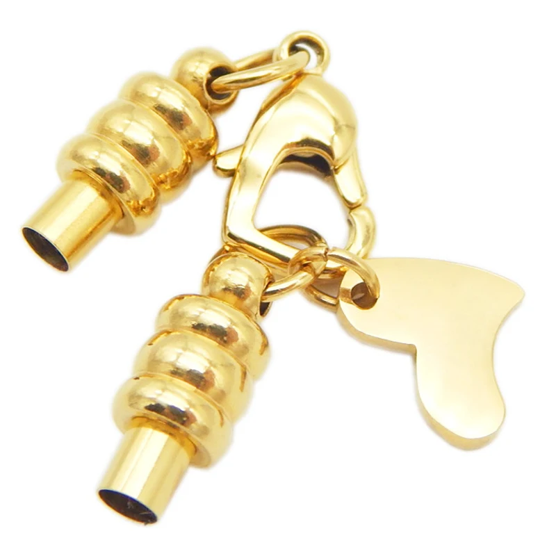 Позолоченные застежки из нержавеющей стали ювелирные кулоны сердечко