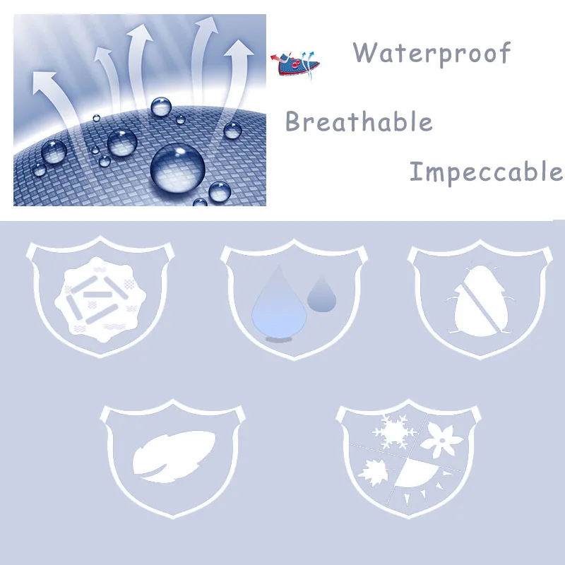 

2pcs 1pair 50X70CM Waterproof Pillow Protector Cheapest Smooth Pillowcase For Wetting Block Bed Bugs Dust Mites Machine Washable