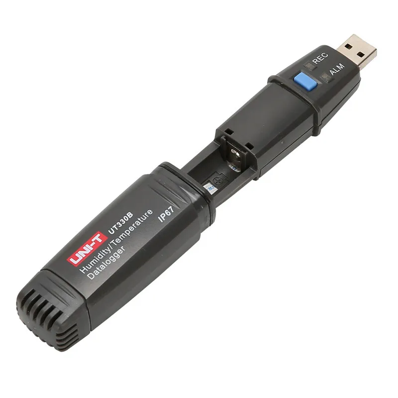 UNI T цифровой термометр UT330B Mini USB Температура Влажность IP67 Водонепроницаемый 2 в 1