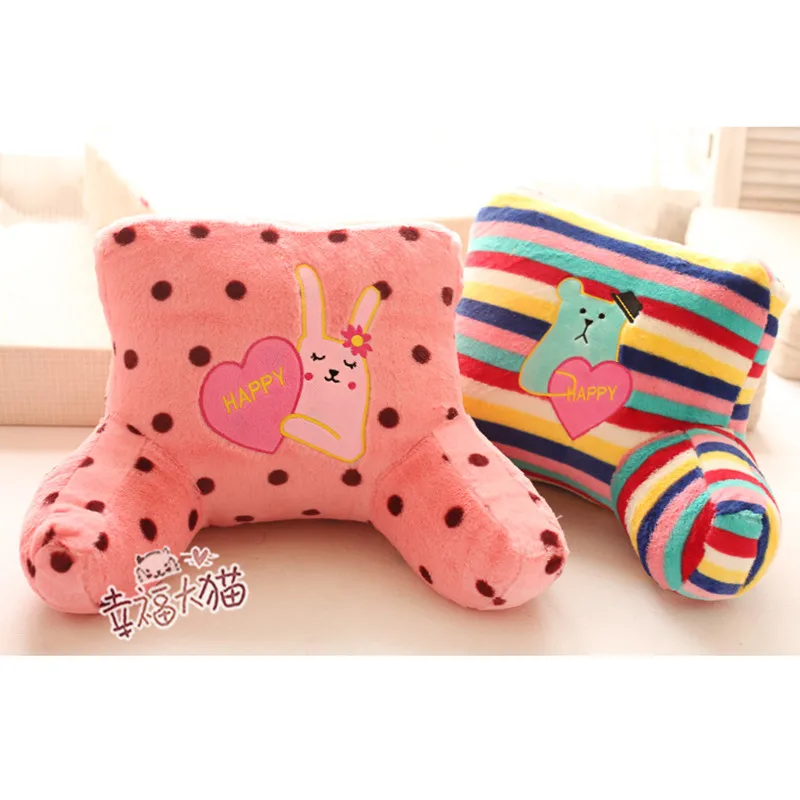 Подушка в японском стиле с полосками Кроликом плюшевой медведем грушей подушка и