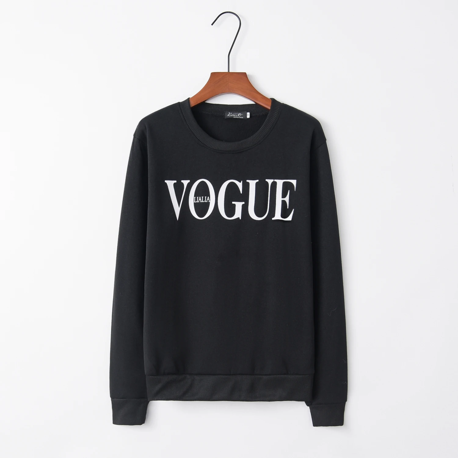 2017 Женская модная брендовая Толстовка VOGUE с буквенным принтом трикотажная