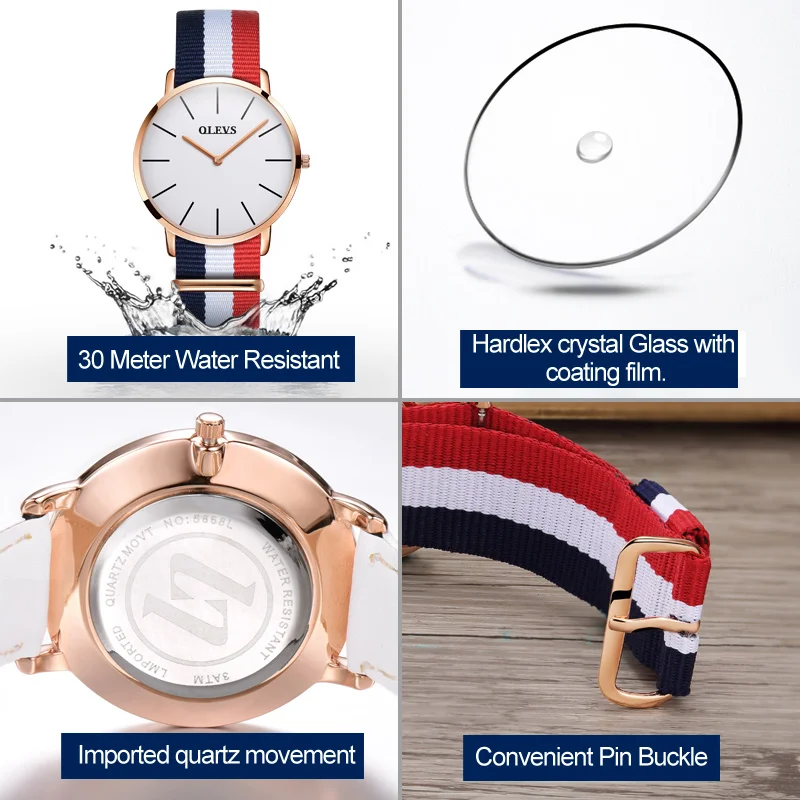 

OLEVS Women Watch Brand Luxury Lover Watches Quartz Simple Dress Women Men Watch Couples Wristwatch Relojes Hombre 2018 With Box