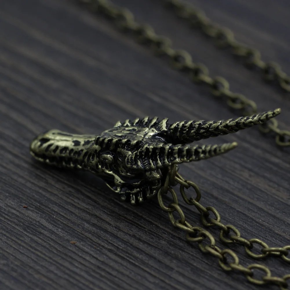 Ожерелье из бронзы с драконом и черепом игры престолов|game of thrones dragon|game thronesgame |