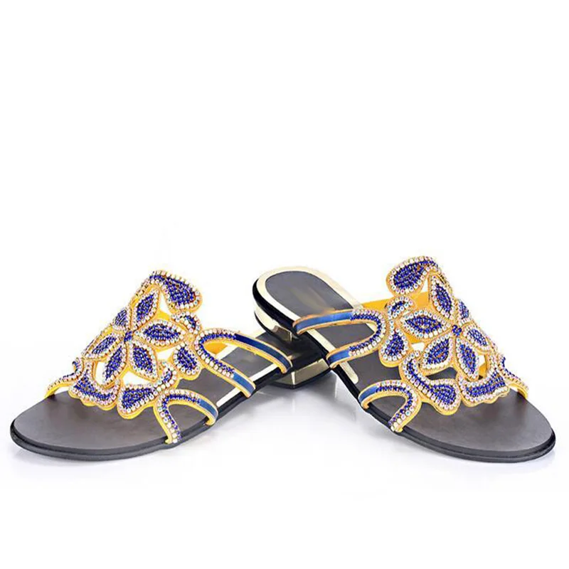 Женские летние шлепанцы на плоской подошве с цветами большие размеры 42 43|fashion