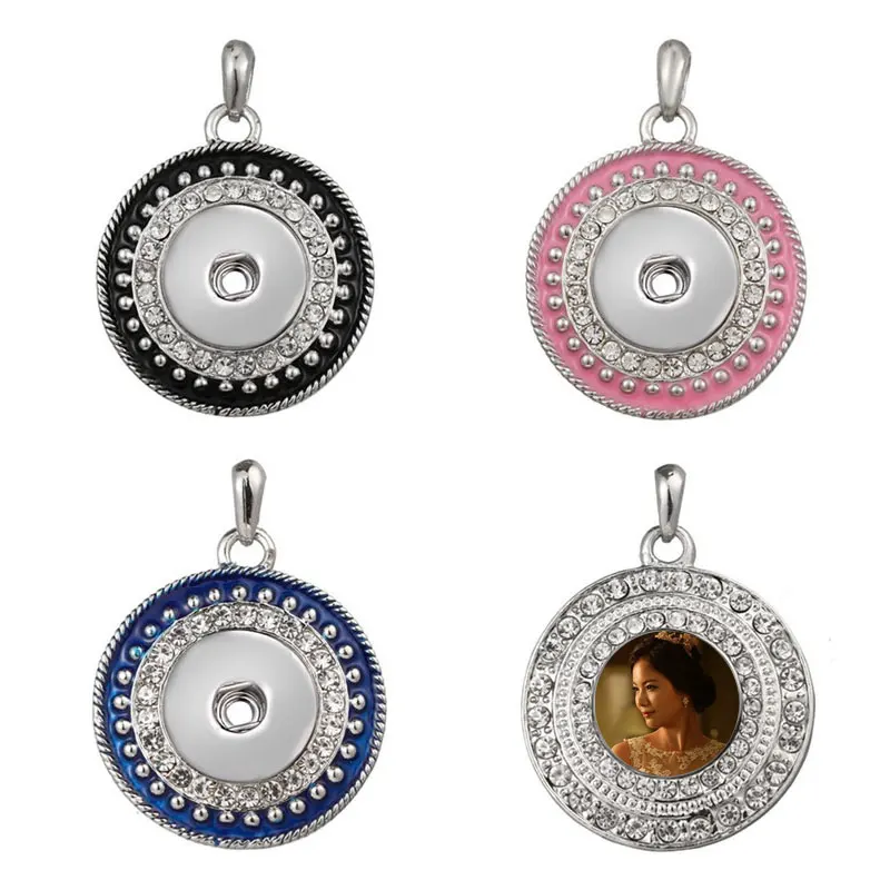 sublimation necklaces pendants round fashion button pendant hot transfer printing blank consumable 15pieces/lot new style | Украшения и