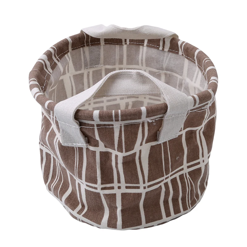 Круглая/квадратная печать хлопок белье Настольный органайзер для хранения