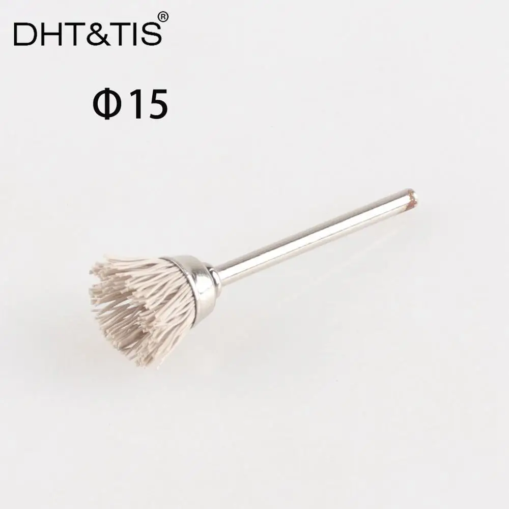 15MM Y Fine DHT& TIS 10 шт. ассорти мини-щетка монтируемая нейлоновая абразивная проволочная полировальная щетка резьба по дереву паз Шлифовальная головка Dremel инструмент - Цвет: 15MM Y Fine