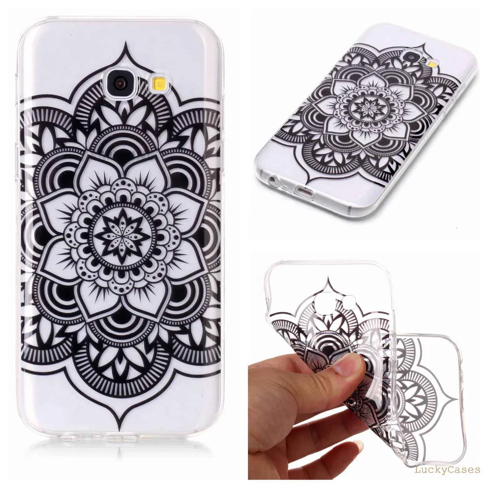 High Quality new Soft Silicone TPU phone case For Samsung A3 2017 A320 etui conque with Doughnut feather Dreamcatcher Pattern |