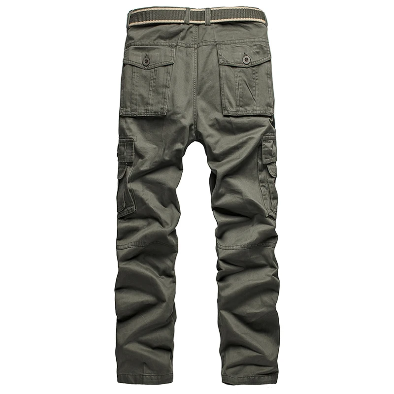 2018 Mens Military Tactical Loose Multi Pocket Militar Cargo Pants Camouflage Combat Army Trousers With Pockets | Мужская одежда
