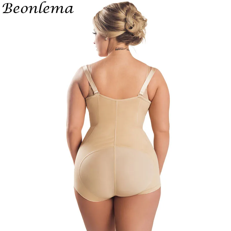 Beige Beonlema Корректирующее белье для тела, Утягивающее боди, утягивающее белье, Корректирующее белье размера плюс XXXXXXL - Цвет: Beige