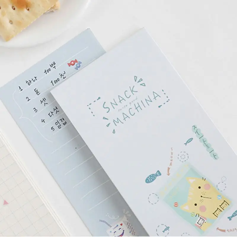 Kawaii напитки портативный блокнот для заметок на каждый день DIY слеза сообщение Блокнот Школьные офисные принадлежности канцелярский подарок