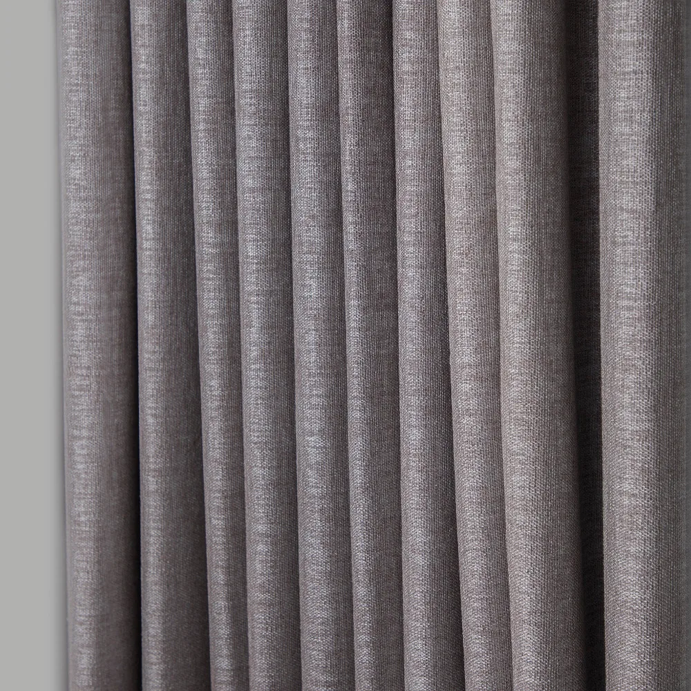 Однотонные высококачественные хлопковые и льняные шторы на окна отеля для