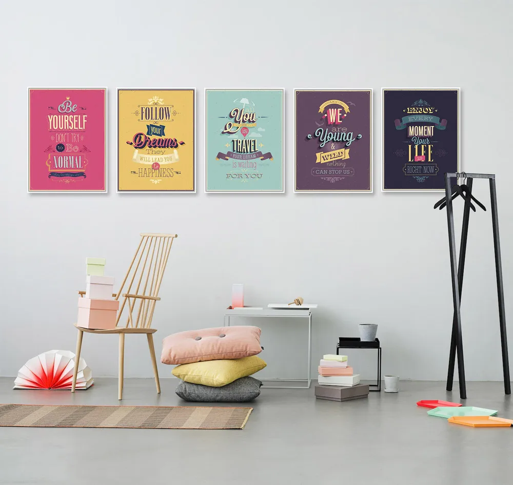 Мотивационная типография жизни цитаты винтажные Ретро художественные принты