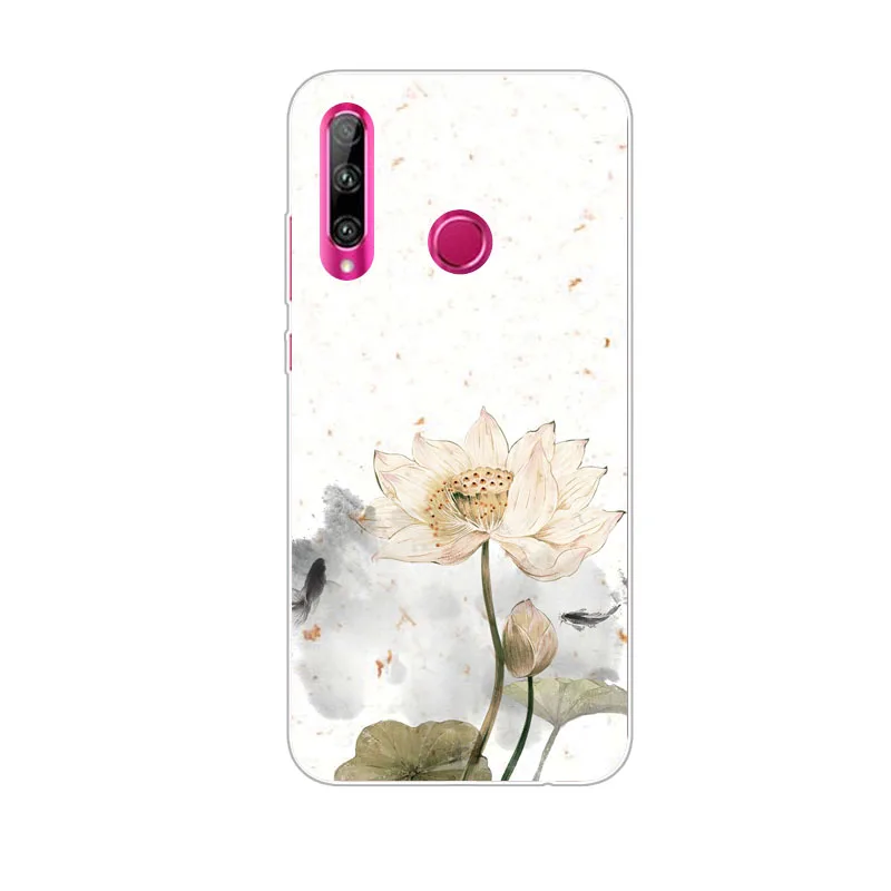 Чехол для huawei honor 10i силиконовая Мягкая задняя крышка из ТПУ с цветочным рисунком