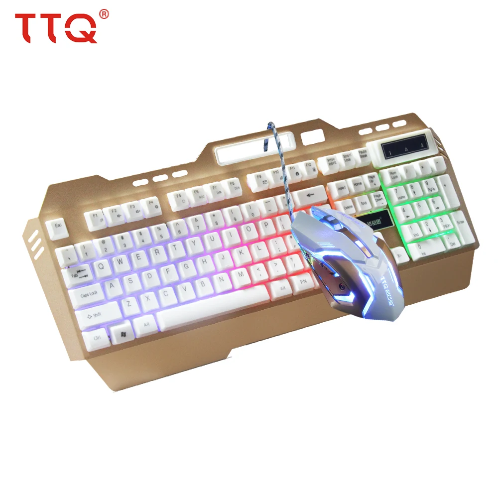 TTQ USB игровая клавиатура мышь 2000 точек/дюйм комплект геймера механическая |