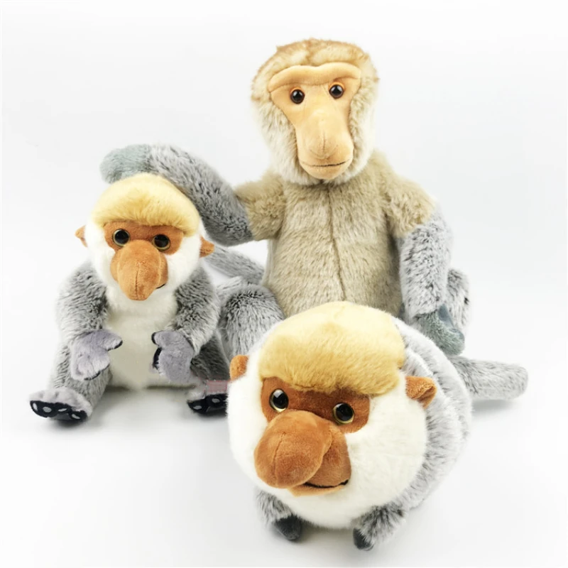 Nosacz Nasalis larvaus обезьяна игрушка Proboscis мягкие животные плюшевые игрушки Малайзия