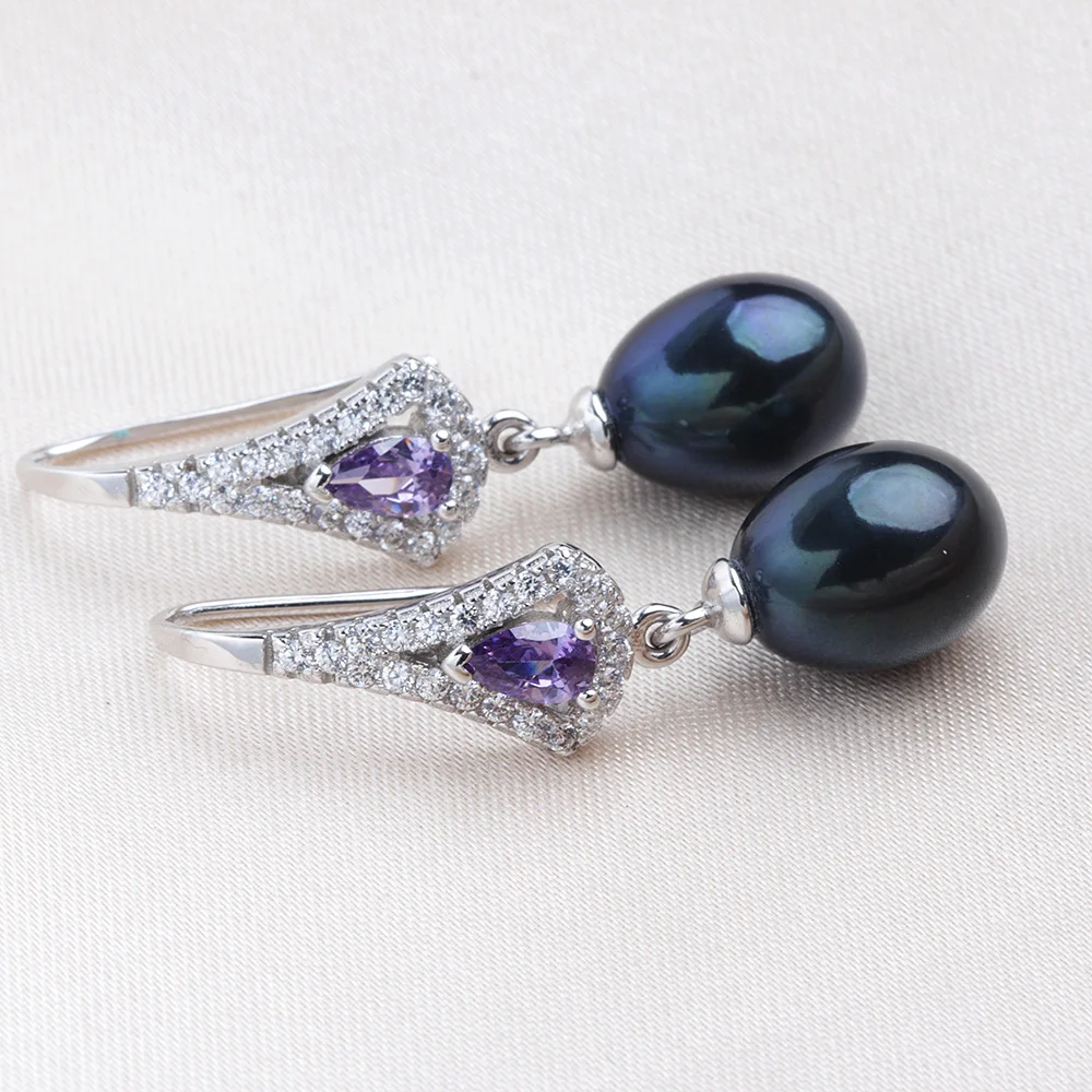 2018 модные фиолетовый австрийского хрусталя Висячие серьги Лидер продаж