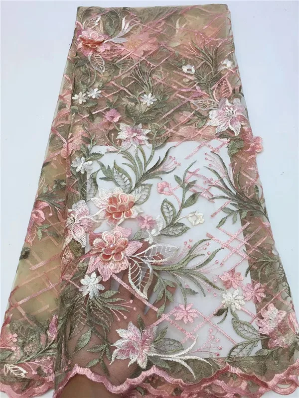 Лучшие французская кружевная ткань в нигерийском стиле ткани фиолетовый