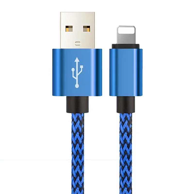 20 см 1 м 2 м 3 м данных USB зарядное устройство зарядный кабель для iPhone 6 S 6 S 7 8 Plus X XS 11 Pro MAX 5 5S мобильный телефон короткий длинный провод шнур - Цвет: Синий