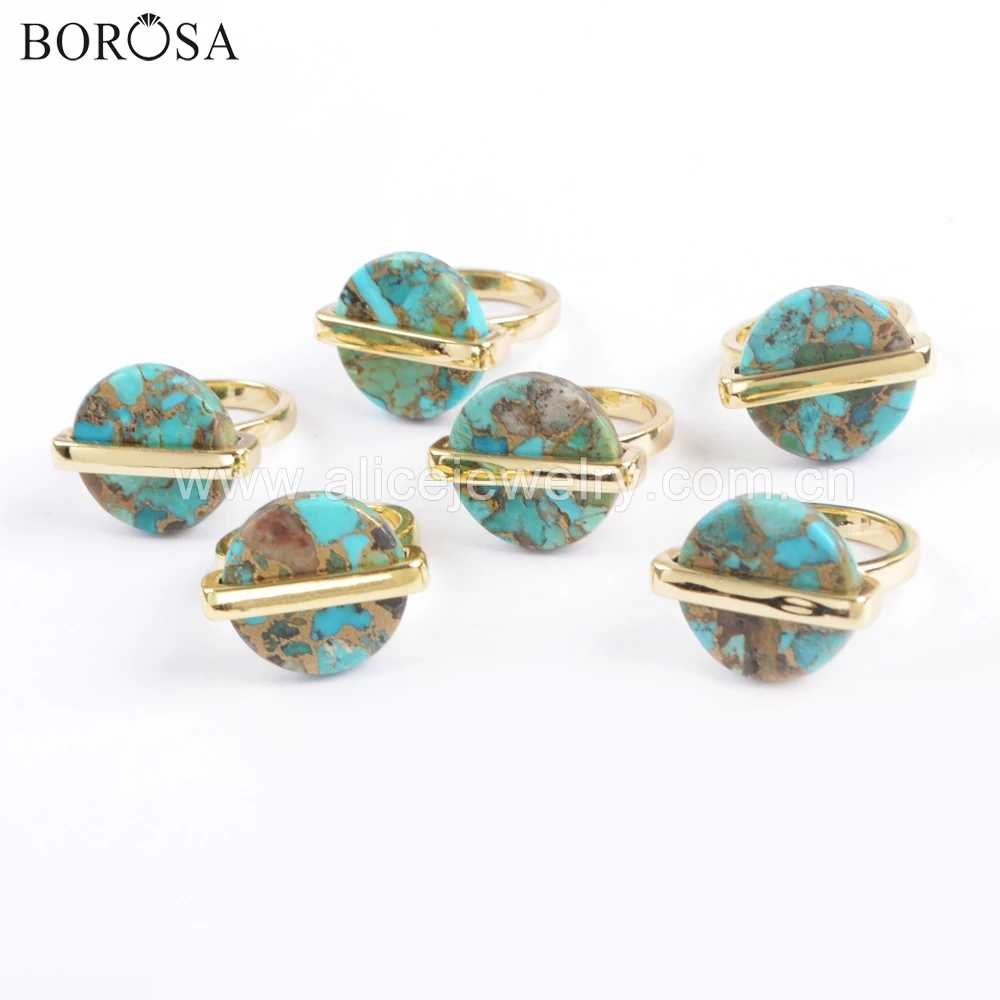 BOROSA ювелирные изделия 5/10 шт Новый золотой ободок круглой формы Медь натуральная