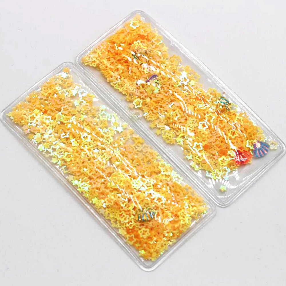 10pcs transparent plastic rectangular star 9cmx3.8cm colorful sequins hair clips DIY craft decorative clothing accessories mix | Дом и сад