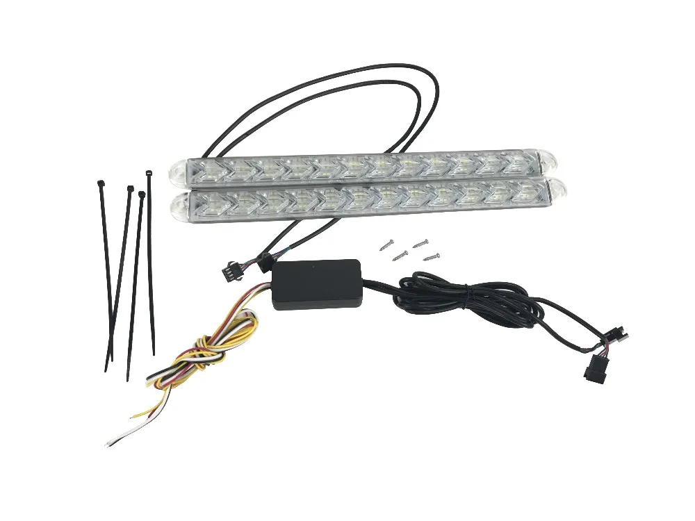 Letin Car Styling Arrow LED Daytime Running Light DRL Dynamic Flowing sequential White+ Amber Turn Signal | Автомобили и