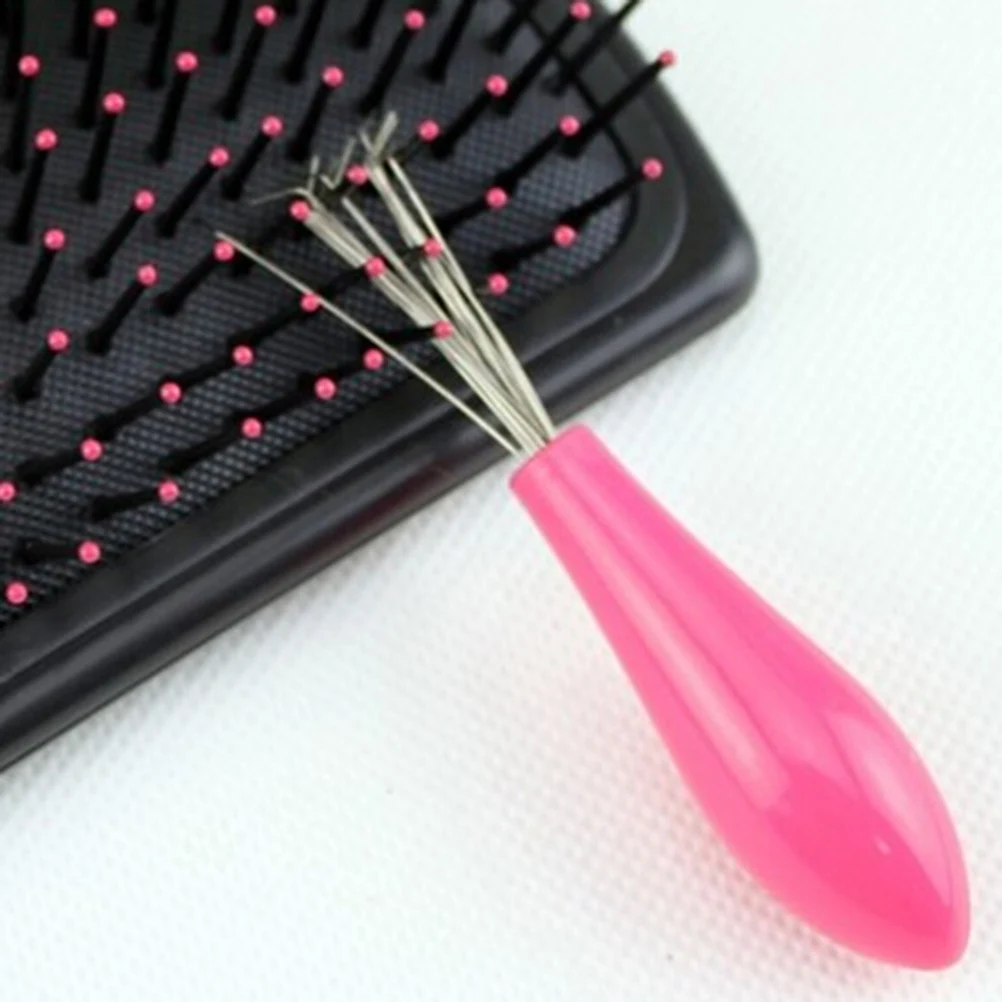 

Salon Home Essential Durable Mini Comb Hair Brush Cleaner Embeded Tool Color Randomly 1 Piece