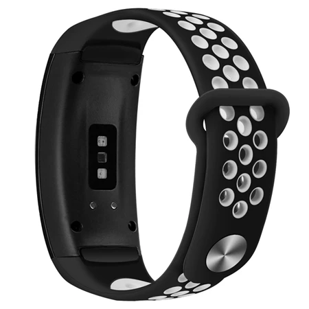 Дружественный силиконовый ремешок для samsung gear Fit 2 Pro спортивный браслет двухцветные браслеты для samsung gear Fit 2 SM-R360 - Цвет: Black White