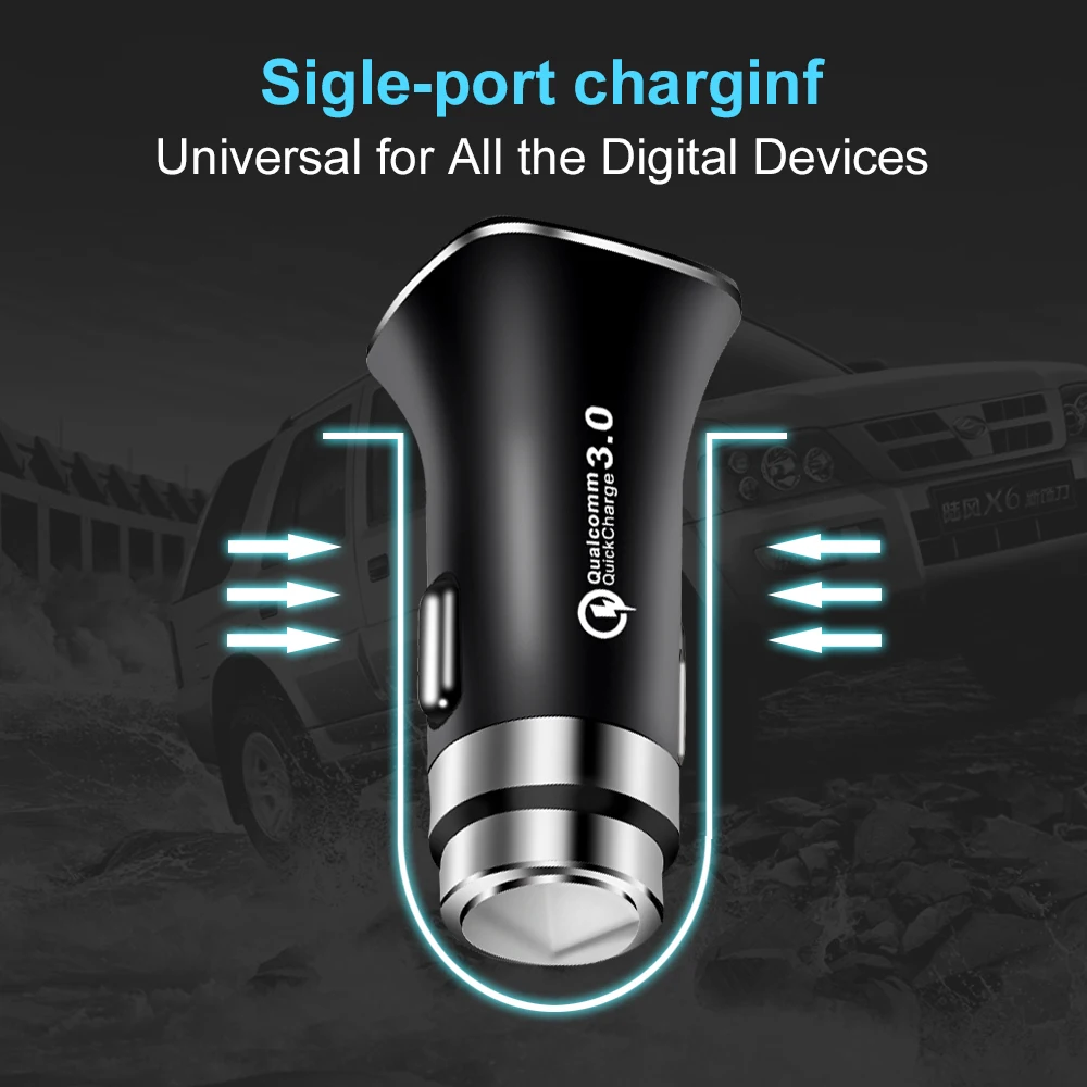 Автомобильное зарядное устройство QC3.0 12 В быстрая зарядка 5 9 2 А usb type c адаптер