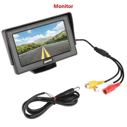 Monitor Only Jansite 4,3 дюймов TFT LCD монитор автомобиля дисплей беспроводные камеры обратная камера парковочная система для автомобиля заднего вида Мониторы NTSC PAL - Цвет: Monitor Only