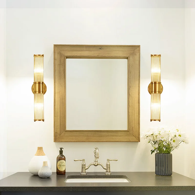 Американский классический настенный светильник для лестниц латунная бра