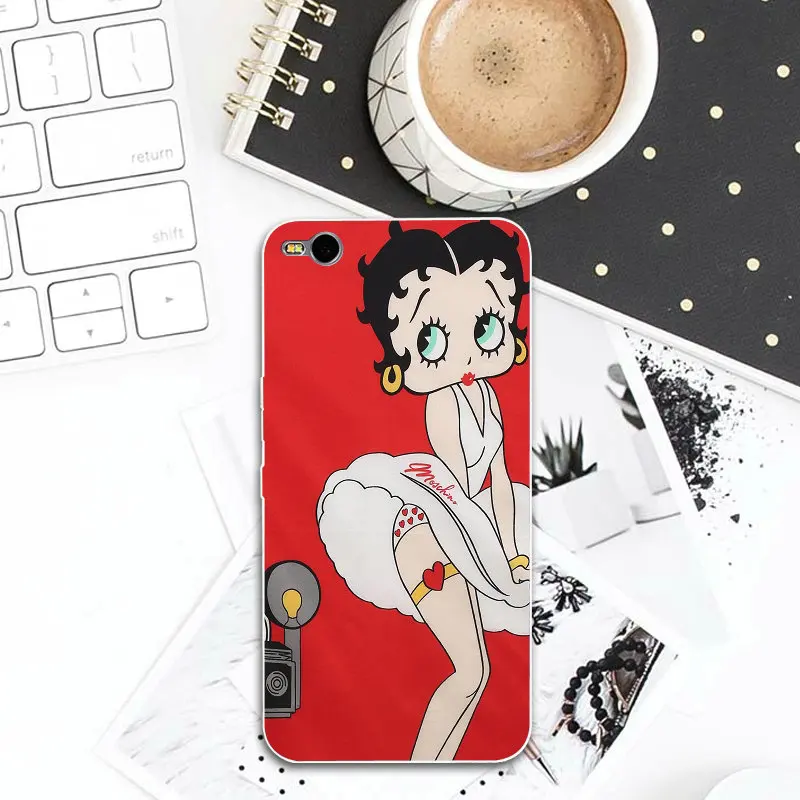Soft TPU Mobile Phone Case for HTC One U11 M7 M8 M9 M10 E9 Plus Desire 530 626 628 630 816 820 Shell Bag Sexy Girl Betty Boop |