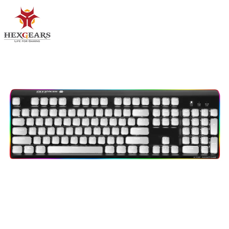 K735 Pro Hexgeards GK735-B механическая клавиатура Kailh коробка переключатель игровая клавиатура гальванические колпачки Механическая игровая клавиатура - Цвет: K735 Pro