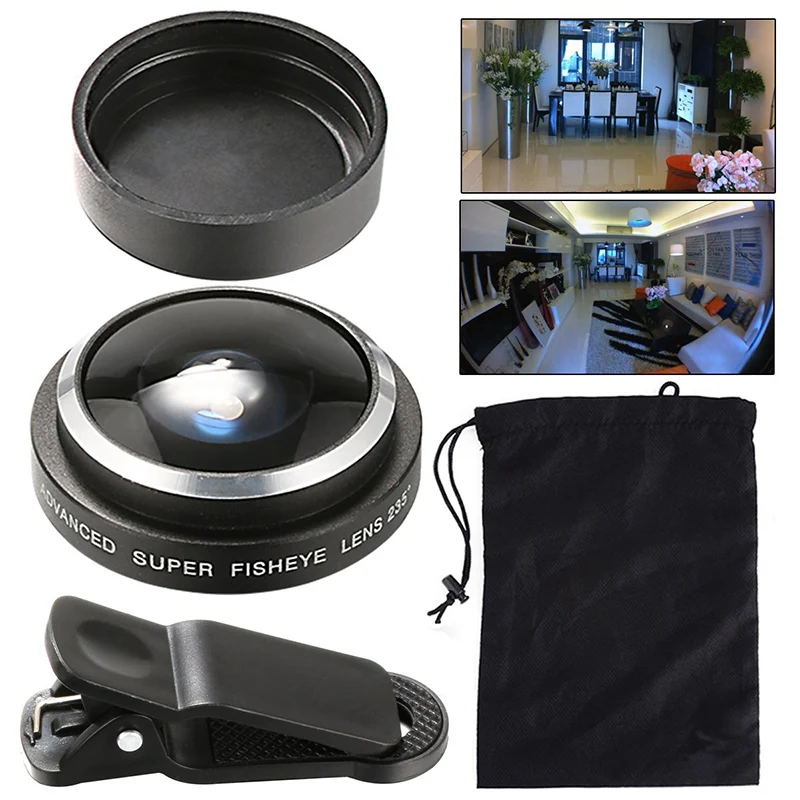 Универсальный Съемный Fisheye клип Объективы для телефонов Камера Наборы 235