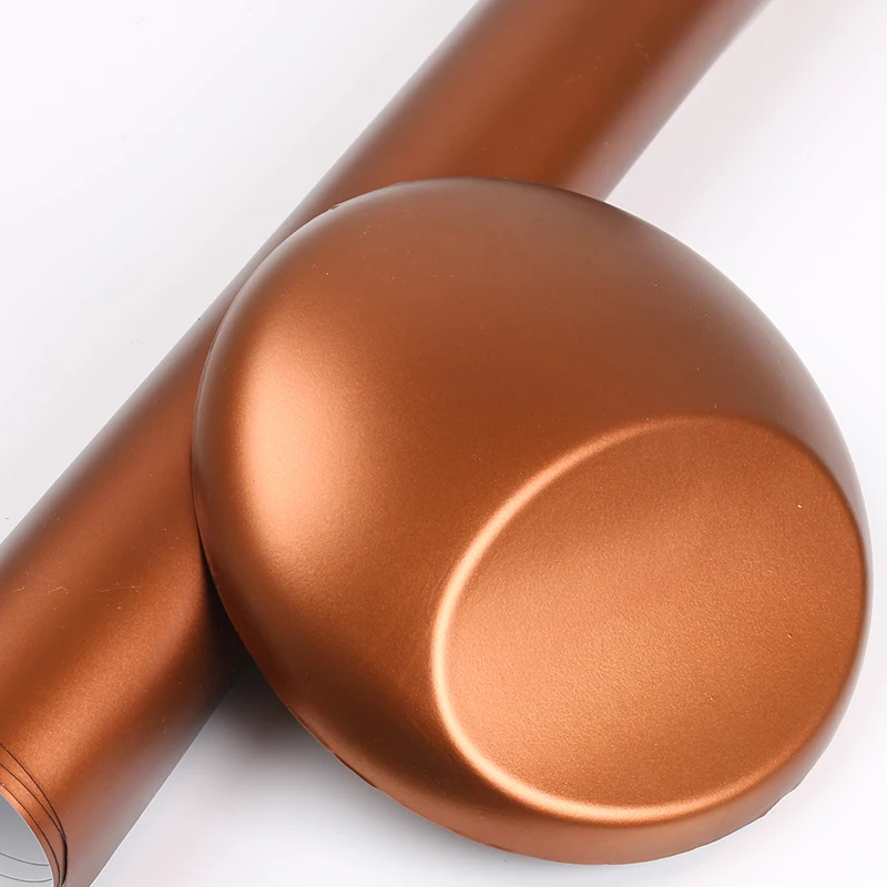 

Matte Metallic Wrap Folie Vehicle Stickers With Air Bubble 1.52x18m/roll Brown