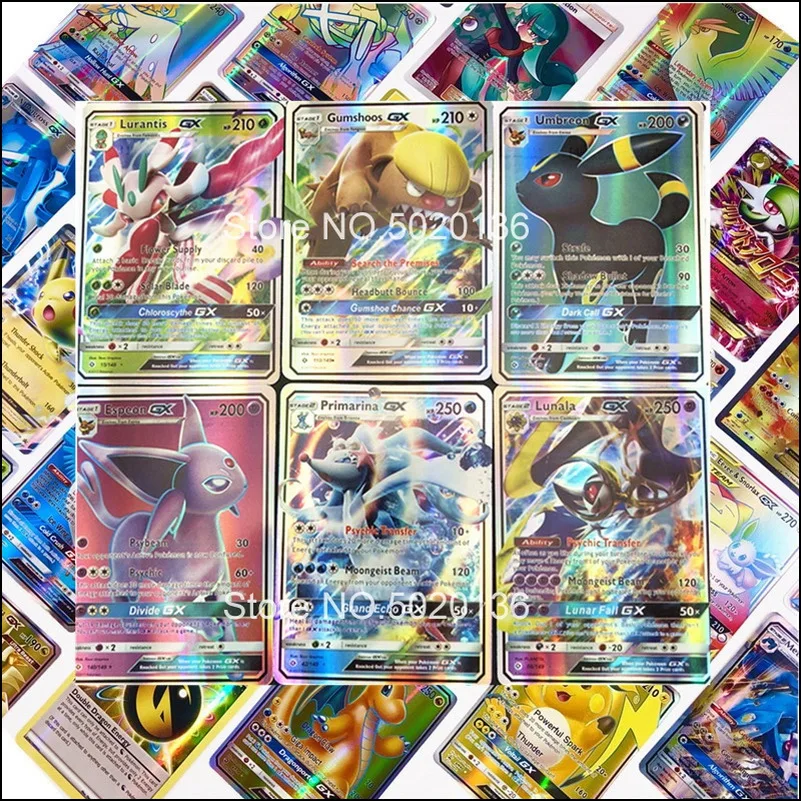 100/200/324 шт EX GX усилительный насос Мега Покет игры pokemones карты торговые карты игра коллекция карт английская версия битвы Carte детские игрушки
