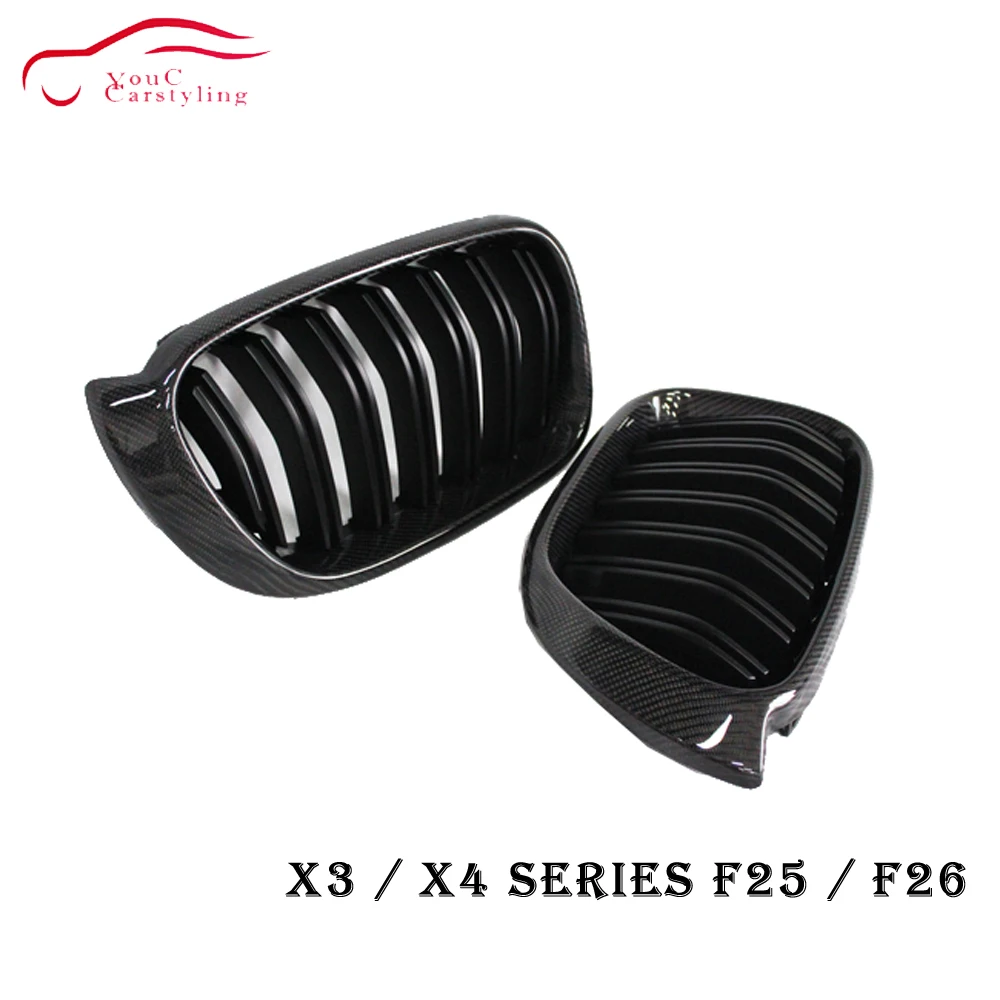 Гоночная решетка из углеродного волокна Передние решетки для BMW X3 F25 Facelift &amp X4 F26
