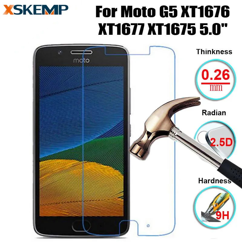 Глянцевое закаленное стекло для Moto G5 XT1676 XT1677 XT1675 5 0 &quotMotorola Premium Взрывозащищенная