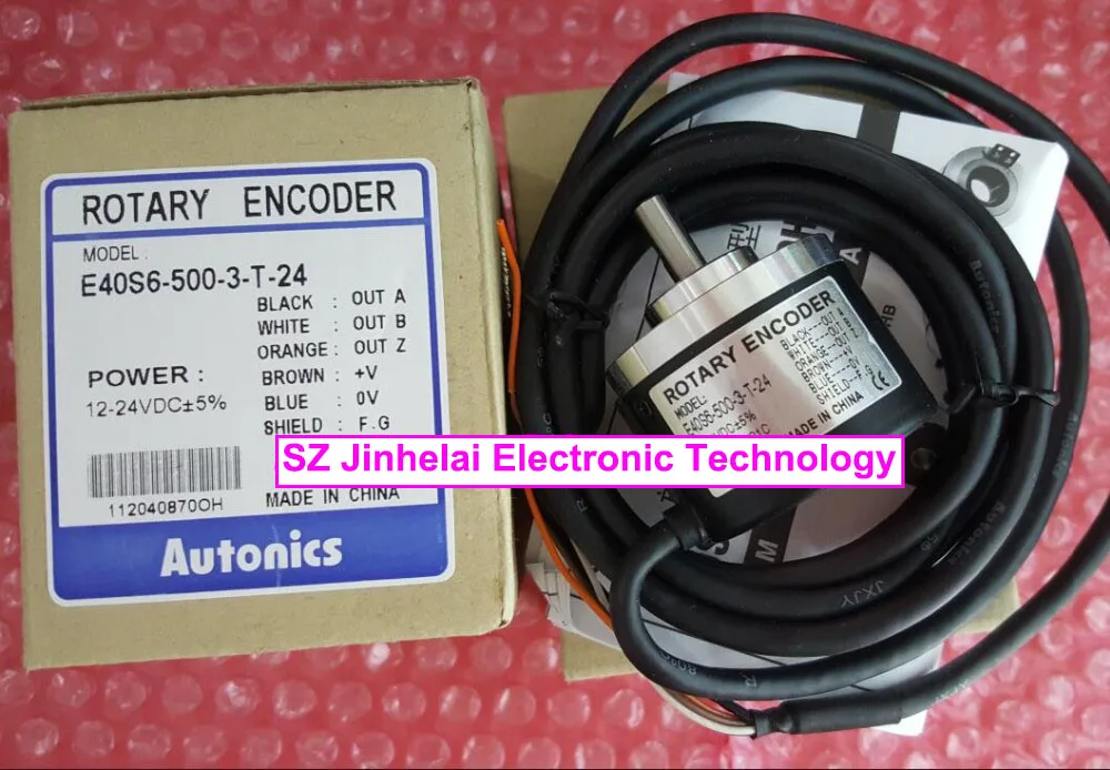 100% новый и оригинальный E40S6 500 3 T 24 инкрементный роторный кодер AUTONICS 12 24VDC|encoder