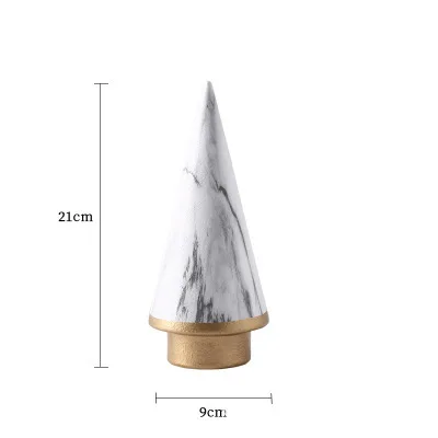 21cm white Sugan Life нордическая Геометрическая черная белая Рождественская елка минимализм керамическое украшение для дома гостиная ремесло декоративное украшение - Цвет: 21cm white