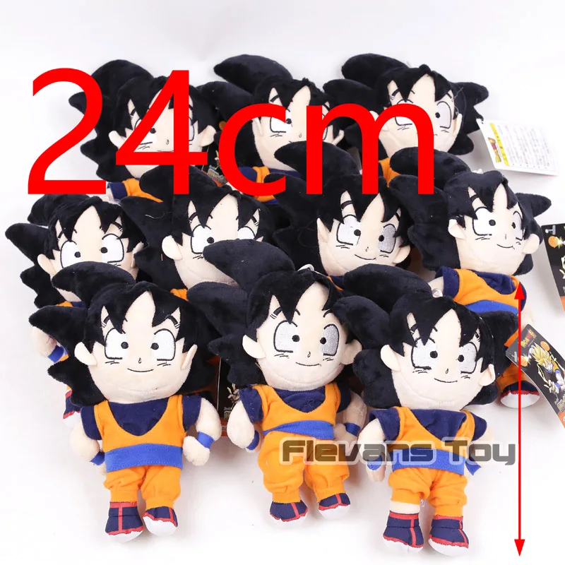 Black Goku A Dragon Ball Z сын Goku vegeta пикколо Majin Buu аниме Мультяшные плюшевые игрушки мягкие куклы 10 шт./лот - Цвет: Black Goku A