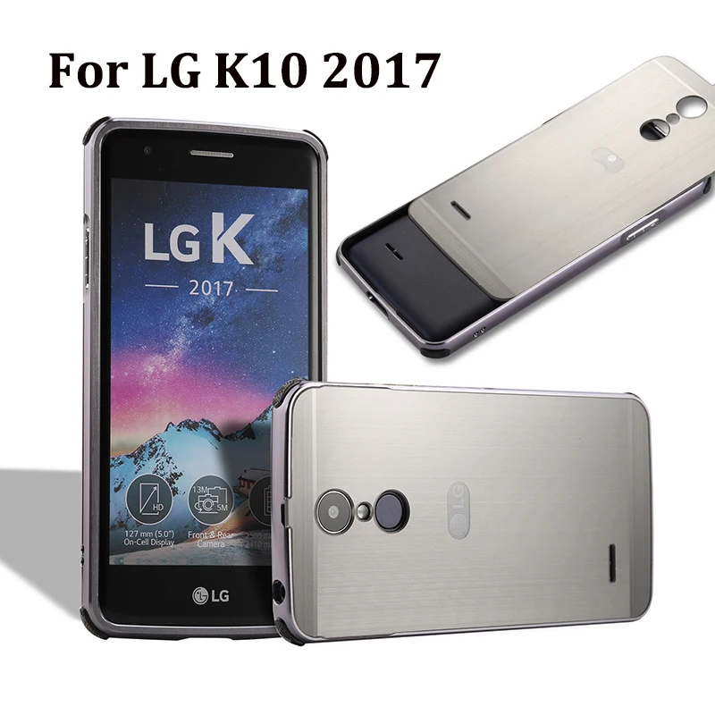 Для LG K10 2017 M250 5 3 &quotчехол с металлической рамкой матовой задней крышкой жесткий