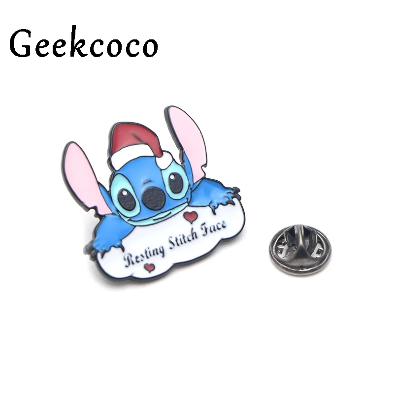 Stitch Lilo Jumba Jookiba цинковый сплав булавки для галстука значки para рубашка сумка Одежда Кепка рюкзак броши для обуви Значки украшения J0082