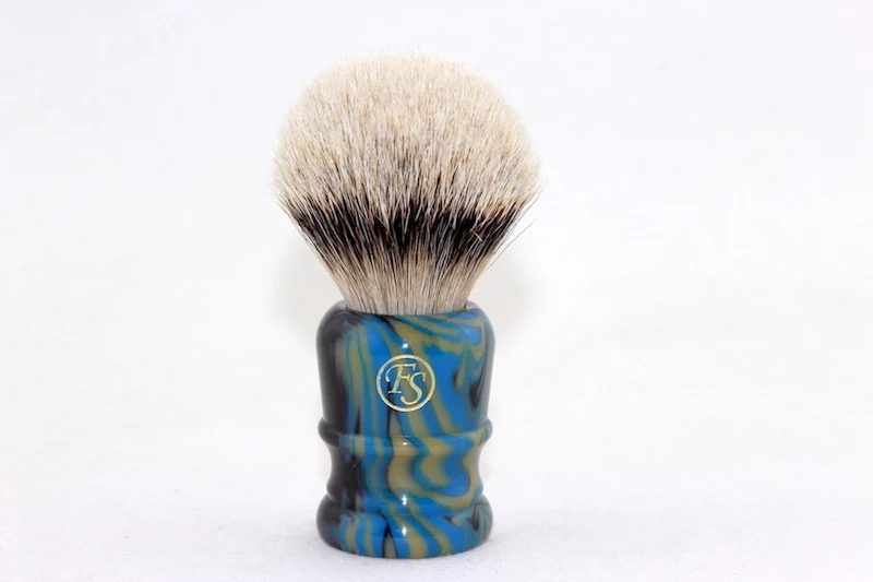 Faux Lapis handle "FS"-# SI24-AM26& SI24-LA26, щётка для бритья Silvertip badger с ручкой из искусственного камня, размер узла 24 мм+ подставка - Цвет: Faux Lapis handle
