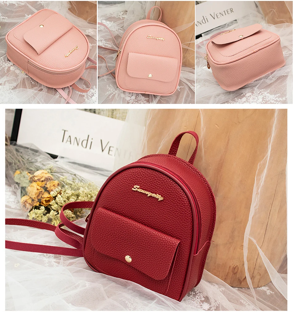 Мини-рюкзак, женская сумка из искусственной кожи для девочек-подростков, Детский многофункциональный маленький рюкзак, Женский школьный рюкзак