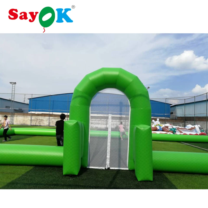 Зеленый ПВХ надувное футбольное поле Надувное мыло игра открытая | Игрушки и
